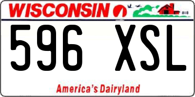 WI license plate 596XSL