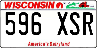 WI license plate 596XSR