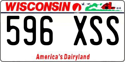 WI license plate 596XSS