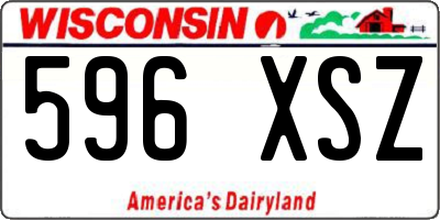 WI license plate 596XSZ