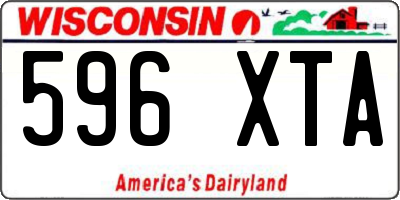 WI license plate 596XTA