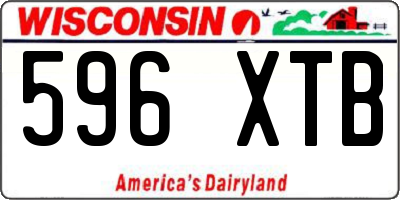 WI license plate 596XTB