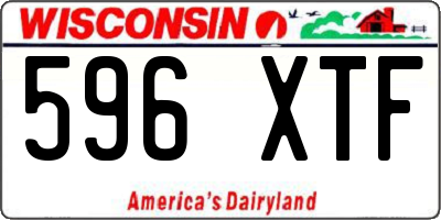 WI license plate 596XTF