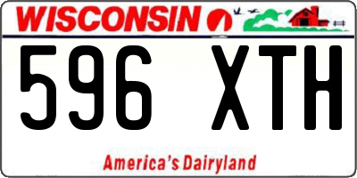 WI license plate 596XTH