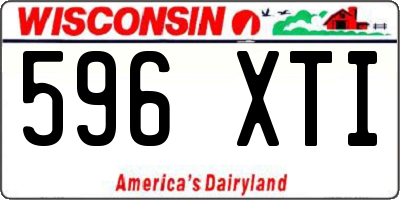 WI license plate 596XTI