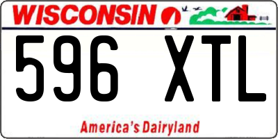 WI license plate 596XTL