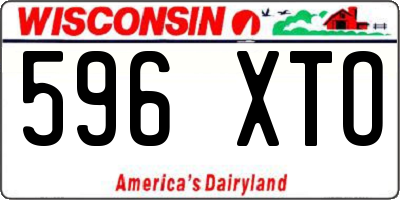 WI license plate 596XTO