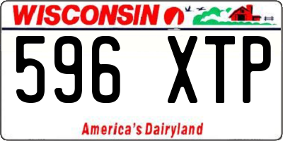 WI license plate 596XTP