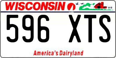 WI license plate 596XTS