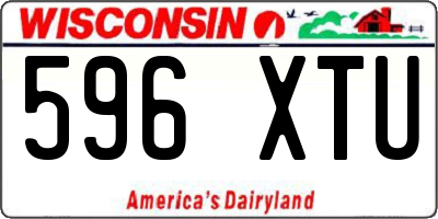 WI license plate 596XTU