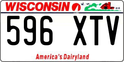 WI license plate 596XTV