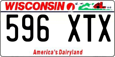 WI license plate 596XTX