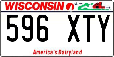 WI license plate 596XTY