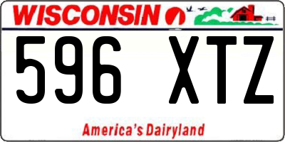 WI license plate 596XTZ