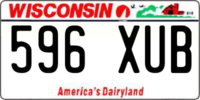 WI license plate 596XUB