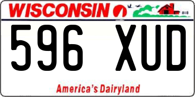 WI license plate 596XUD
