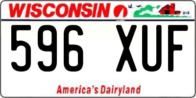 WI license plate 596XUF