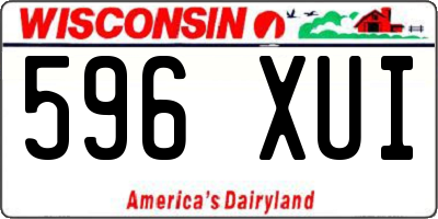 WI license plate 596XUI