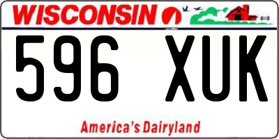 WI license plate 596XUK