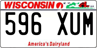 WI license plate 596XUM