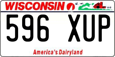 WI license plate 596XUP