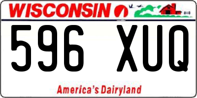 WI license plate 596XUQ