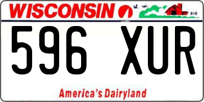 WI license plate 596XUR