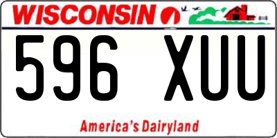 WI license plate 596XUU