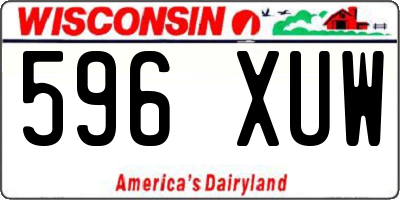 WI license plate 596XUW