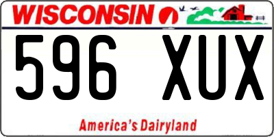 WI license plate 596XUX