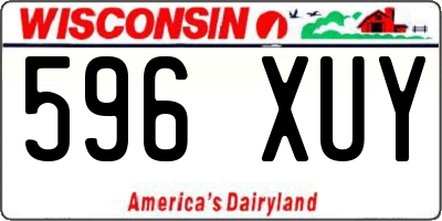 WI license plate 596XUY