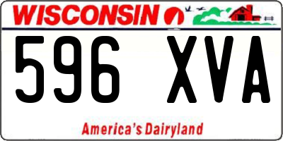 WI license plate 596XVA