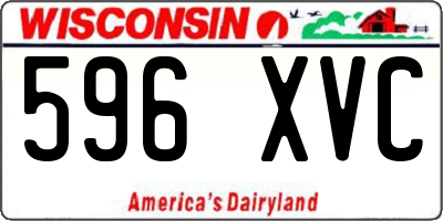 WI license plate 596XVC