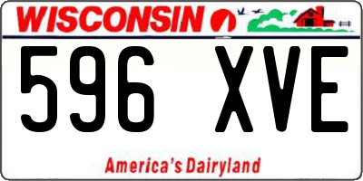 WI license plate 596XVE