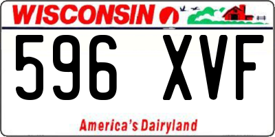 WI license plate 596XVF