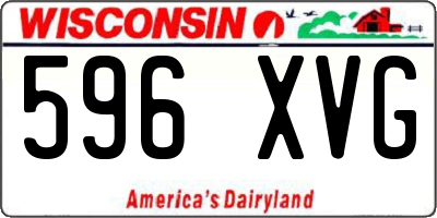 WI license plate 596XVG