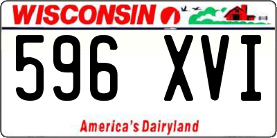 WI license plate 596XVI