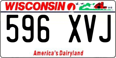 WI license plate 596XVJ