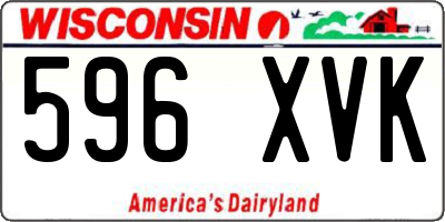 WI license plate 596XVK