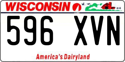 WI license plate 596XVN