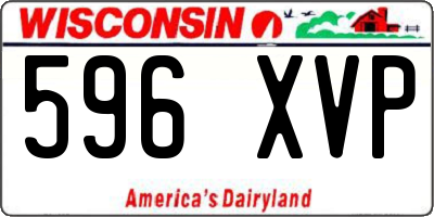 WI license plate 596XVP