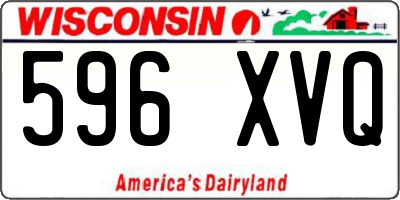 WI license plate 596XVQ