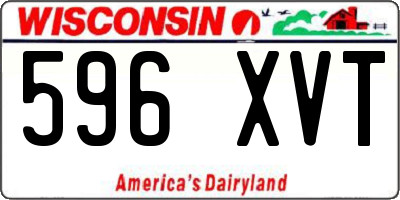WI license plate 596XVT