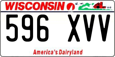WI license plate 596XVV