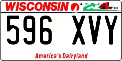 WI license plate 596XVY