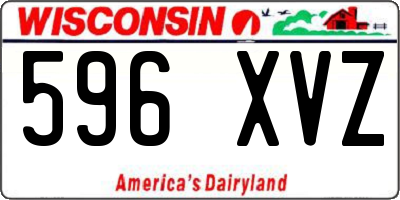 WI license plate 596XVZ