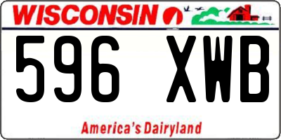 WI license plate 596XWB