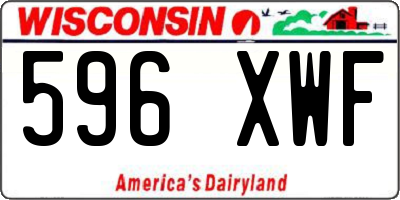 WI license plate 596XWF
