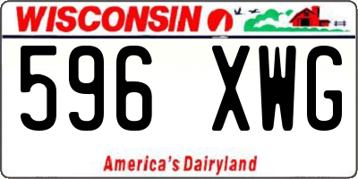 WI license plate 596XWG