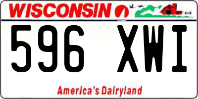 WI license plate 596XWI